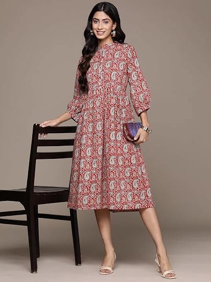 Printed Square Neck Pure Cotton
