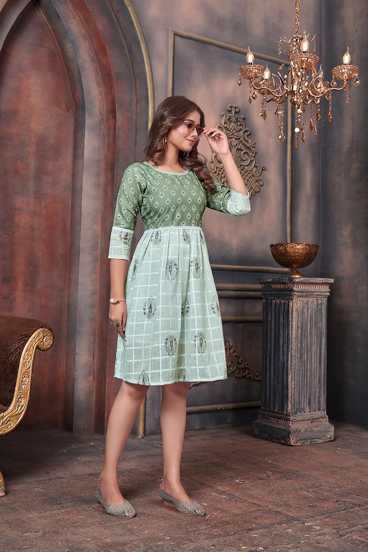 Printed Square Neck Pure Cotton