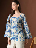 Printed Square Neck Pure Cotton