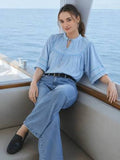 Pure Cotton Shirt Style Top