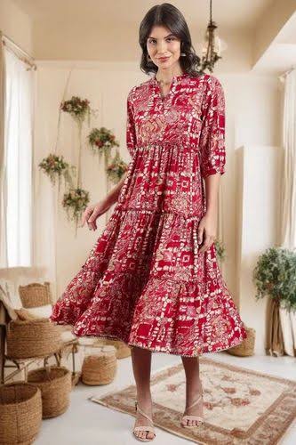 Printed Square Neck Pure Cotton