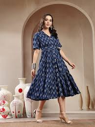 Printed Square Neck Pure Cotton