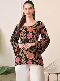 Printed Square Neck Pure Cotton
