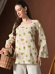 Printed Square Neck Pure Cotton