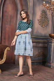 Printed Square Neck Pure Cotton